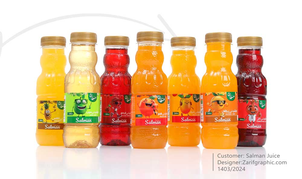 طراحی لیبل آبمیوه سلمان